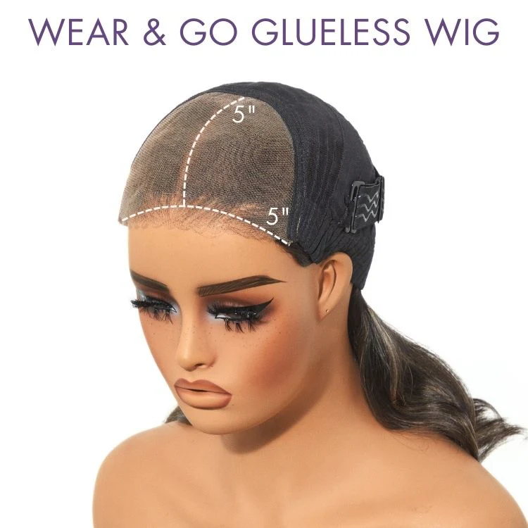Blonde Highlight / Brown Highlight Short Layered Bob Wig Glueless 5x5 Closure Pre-Cut Lace Wig(PayPal Checkout Save $2) - Image 11