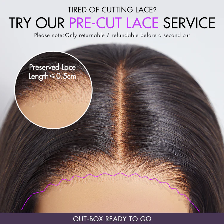 Blonde Highlight / Brown Highlight Short Layered Bob Wig Glueless 5x5 Closure Pre-Cut Lace Wig(PayPal Checkout Save $2) - Image 20
